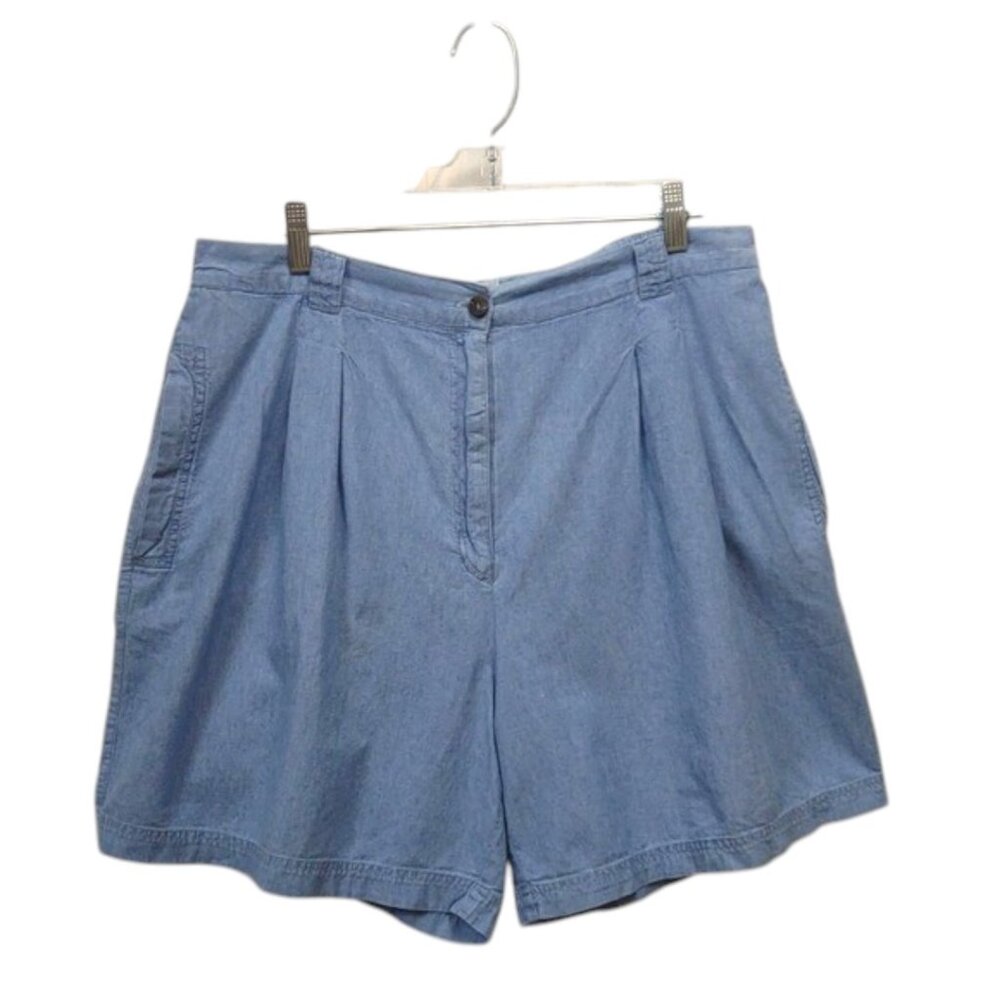Cabin Creek Vtg Hi Waist Lightweight All Cotton Pockets Light Blue Denim Shorts